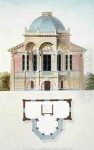 Pavilion of Hingene near Anvers from Choix des Monuments Edifices et Maisons les plus remarquables du Royaume des Pays Bas by Pierre Jacques Goetghebuer