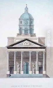 Church of St Jacques Brussels from Choix des Monuments Edifices et Maisons les plus remarquables du Royaume des Pays Bas by Pierre Jacques Goetghebuer