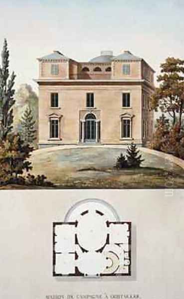 Country House at Oostakker Belgium from Choix des Monuments Edifices et Maisons les plus remarquables du Royaume des Pays Bas - view 1