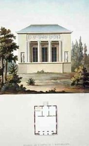 Country House at Wondelgem from Choix des Monuments Edifices et Maisons les plus remarquables du Royaume des Pays Bas by Pierre Jacques Goetghebuer
