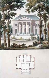 Country House near Haarlem Holland from Choix des Monuments Edifices et Maisons les plus remarquables du Royaume des Pays Bas by Pierre Jacques Goetghebuer