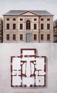 Country House at Laeken near Brussels from Choix des Monuments Edifices et Maisons les plus remarquables du Royaume des Pays Bas by Pierre Jacques Goetghebuer