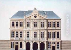 Hotel de lOctroi at Ghent from Choix des Monuments Edifices et Maisons les plus remarquables du Royaume des Pays Bas