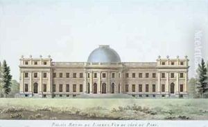Royal Palace at Laeken View from the Park from Choix des Monuments Edifices et Maisons les plus remarquables du Royaume des Pays Bas
