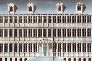 Town Hall at Ghent from Choix des Monuments Edifices et Maisons les plus remarquables du Royaume des Pays Bas by Pierre Jacques Goetghebuer