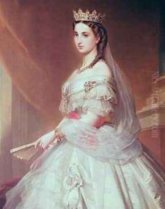 Portrait of Charlotte of Saxe Cobourg Gotha 1840-1927 Princess of Belgium and Empress of Mexico Portrait of Charlotte of Saxe Cobourg Gotha 1840-1927 Princess of Belgium and Empress of Mexico