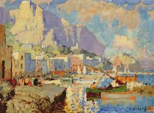 Capri Seascape by Konstantin Ivanovich Gorbatov