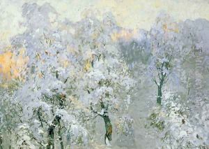 Trees in Wintry Silver by Konstantin Ivanovich Gorbatov