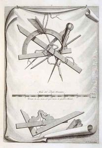 Architects and surveyors tools a trompe loeuil by Michael van der Gucht