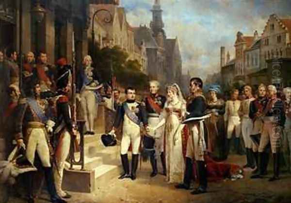 Napoleon Bonaparte 1769-1821 Receiving Queen Louisa of Prussia 1776-1810 at Tilsit - view 1