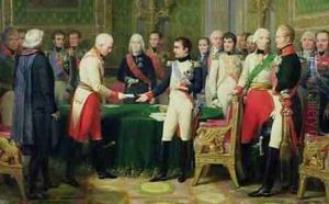 Napoleon I 1769-1821 Receiving Baron Vincent the Austrian Ambassador at Erfurt by Nicolas Louis Francois Gosse