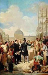 Study for Napoleon III 1808-73 Visiting the Works at the Louvre