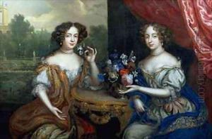 Portrait of Lady Anne Barrington and Lady Mary St John by Henri Gascard
