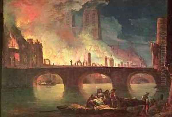 A Fire at the Hotel Dieu in 1772 - view 1