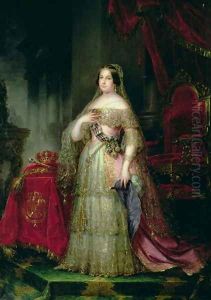 Queen Isabella II 1830-1904 of Spain by Jose Gutierrez de la Vega