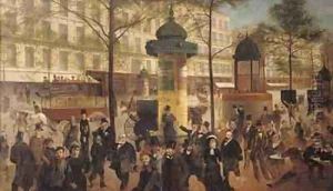 Study for a panorama of the Boulevard de Montmartre by Andre Gill