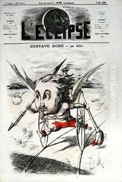 Gustave Dore 1832-83 cover illustration from LEclipse magazine - view 1