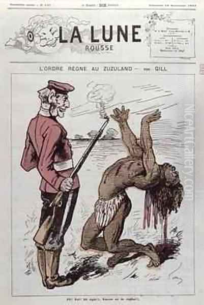 Order Reigns in Zuzuland caricature of the English colonisation of South Africa from La Lune Rousse - view 1