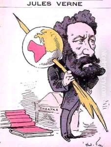 Caricature of Jules Verne 1828-1905 from Men of Today by Andre Gill