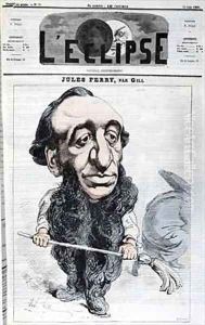 Jules Ferry 1832-93 cover illustration from LEclipse magazine