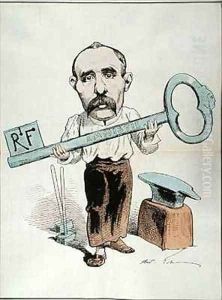Caricature of Georges Clemenceau 1841-1929 from La Lune Rousse