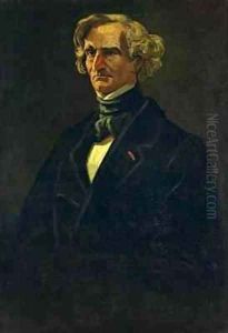 Portrait of Hector Berlioz 1803-69 formerly attributed to Honore Daumier 1808-79 by Andre Gill
