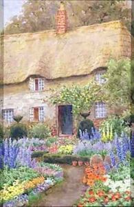 A Cottage Garden in Full Bloom by John Henry Garlick