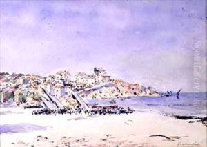 The Fort at Martique Near Marseilles by Julien Gustave Gagliardini