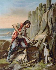 Robinson Crusoe Building his First Dwelling