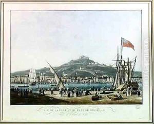 View of the Town and Port of Marseille from the Town Hall by Jean Francois Garneray
