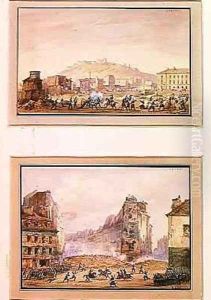Attack on the Clos Saint Lazare in June 1848 and the Assault on the Barricade at the Entrance of Faubourg Saint Antoine with the Death of General Francois de Negrier 1839-1913 by Gaspard Gobaut