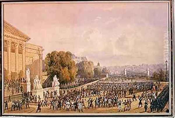 Insurrection in Front of the Palais Bourbon - view 1