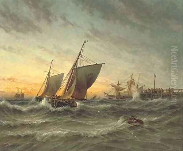 Running out of harbour on the tide - view 1