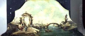Capriccio Venetian Harbour View 2 by Francesco Guardi