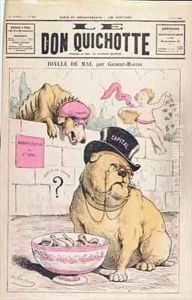 Cover illustration of the republican journal Le Don Quichotte