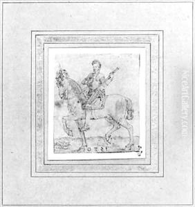 Equestrian portrait of Henri III 1551-89 by Leonard Gaultier