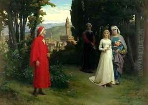 First meeting of Dante and Beatrice by Raffaelle Gianetti