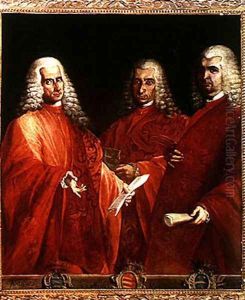 Portrait of Three Lawyers Giovanni Dolfin Gaetano Minotto and Lodovico Angarano