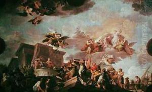 Christopher Columbus 1450-1506 Offering the New World to the Catholic Kings by Antonio the Elder Gonzalez Velazquez