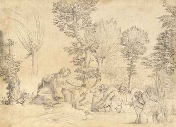 Latona turning Lycian peasants into frogs - view 1