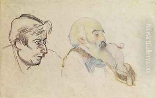 Portrait of Pissarro by Gauguin and Portrait of Gauguin by Pissarro - view 1