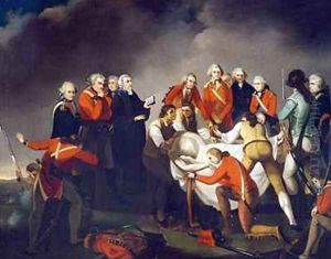 The Burial of General Simon Fraser 1729-77 after the Battle of Saratoga in 1777 by Graham, John