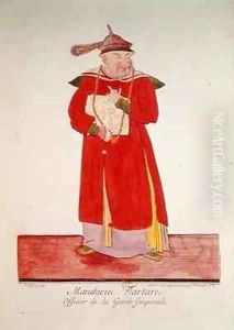A Tartar Mandarin of the Imperial Guard from Estat Present de la Chine A Tartar Mandarin of the Imperial Guard from Estat Present de la Chine