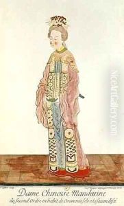Portrait of a Mandarin Woman of the Second Order Wearing a Summer Ceremonial Costume from Estat Present de la Chine by Pere Bouvet Portrait of a Mandarin Woman of the Second Order Wearing a Summer Ceremonial Costume from Estat Present de la Chine by Pere Bouvet