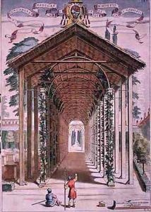 A Trellised Covered Walkway by Filippo Gagliardi