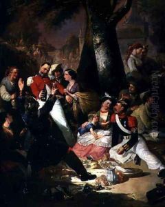 Soldiers Picnicking with their ladies by Manuel Roderiguez Guzman