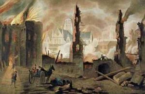 The Great Fire of London in the Year of 1666 by Jan the Elder Griffier