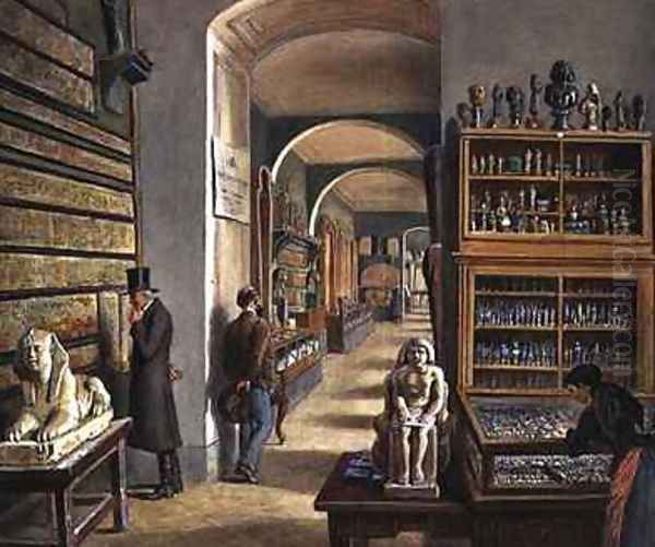 The second room of Egyptian antiquities in the Ambraser Gallery of the Lower Belvedere - view 1