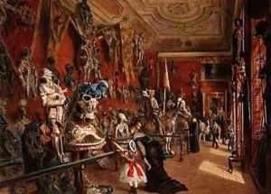 The second Armoury Room in the Ambraser Gallery of the Lower Belvedere by Carl Goebel