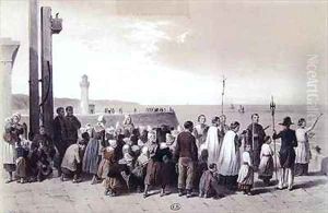 Blessing the Sea at Pollet Dieppe by Jules Gaildrau